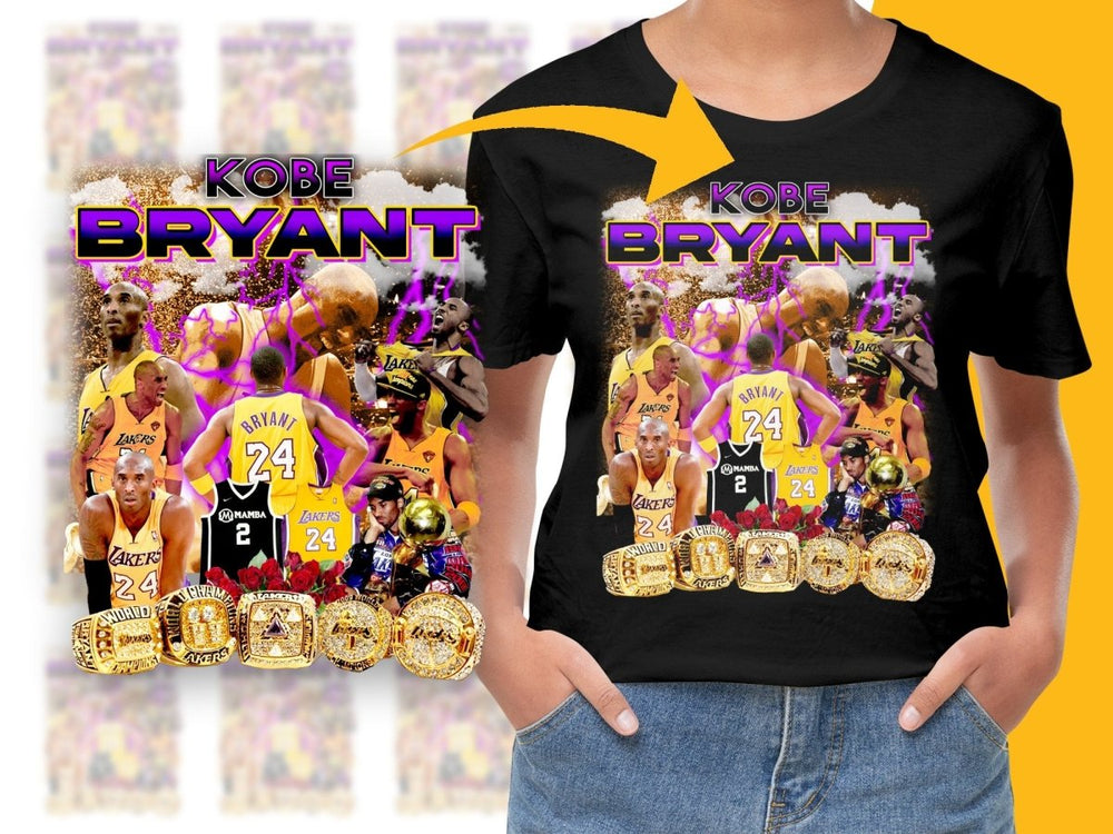 Basketball Champion Kobe Bryant Los Angeles Lakers Bootleg PNG File - Teepew