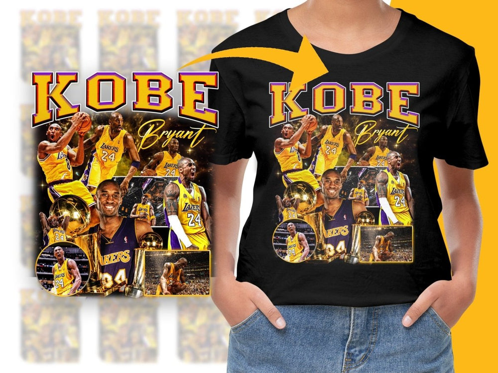 Basketball Champion Kobe Bryant Los Angeles Lakers Bootleg PNG File - Teepew