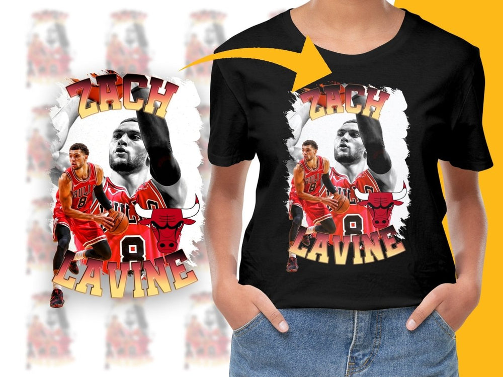 Basketball Champion Zach LaVine Chicago Bulls Bootleg PNG File - Teepew