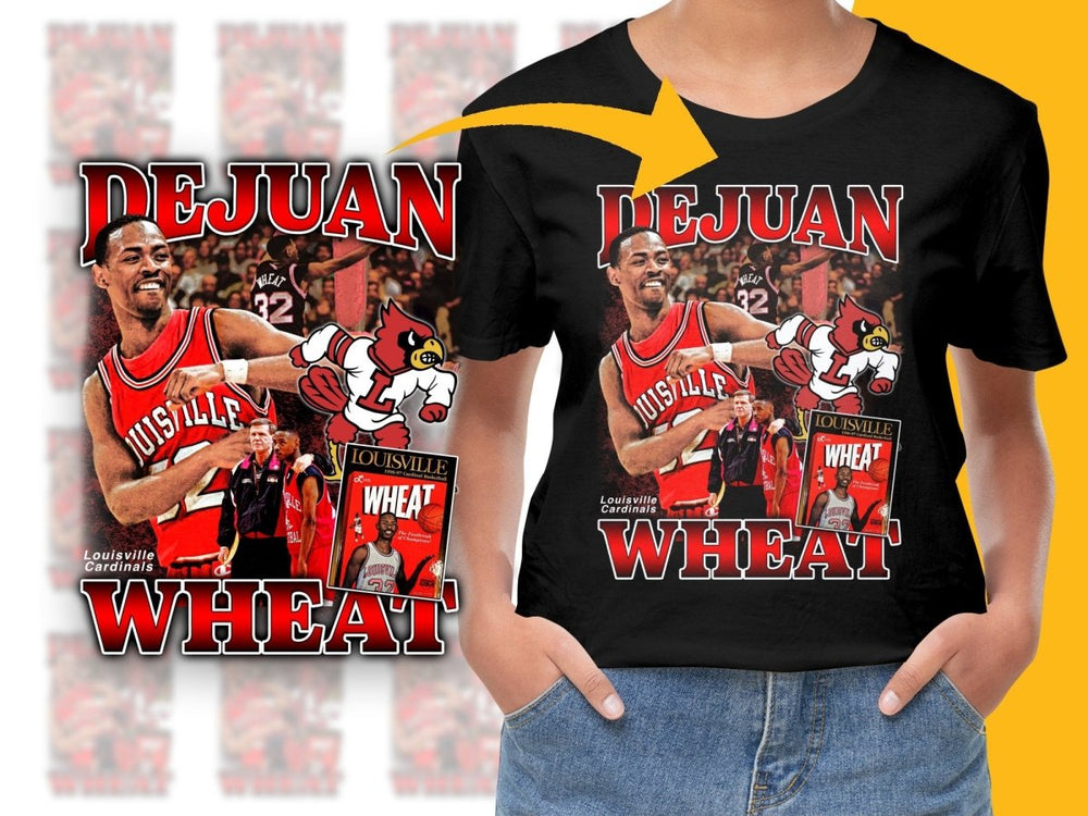 Basketball Legend Dejuan Wheat Louisville Cardinals Bootleg Graphic T-Shirt - Teepew