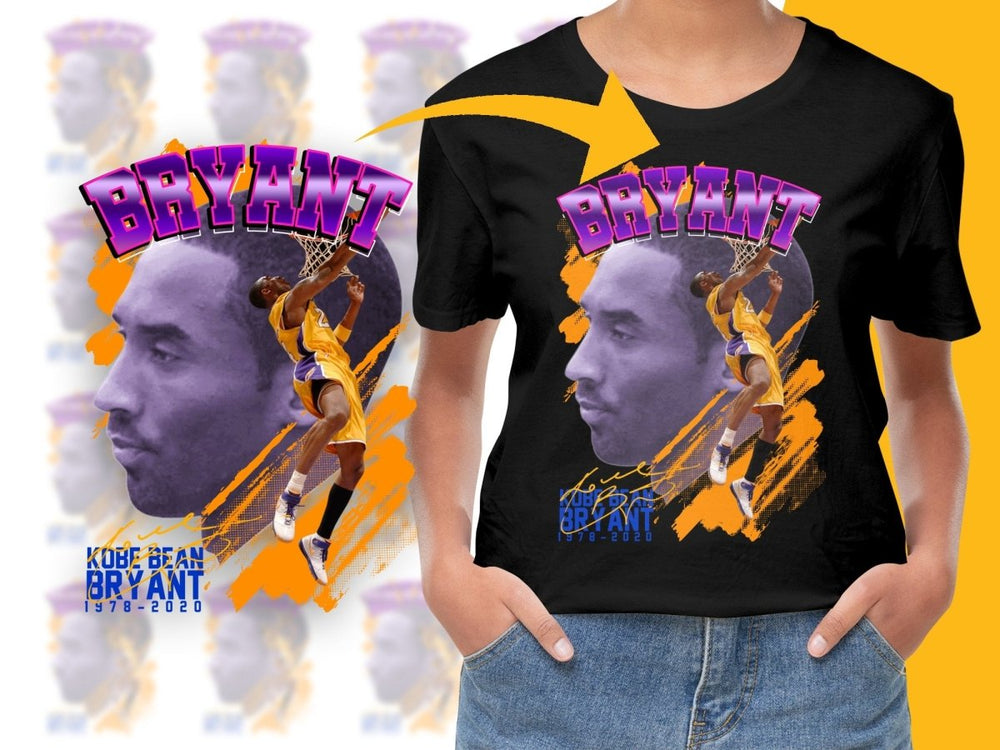 Basketball Legend Kobe Bean Bryant Memorial Bootleg PNG File - Teepew