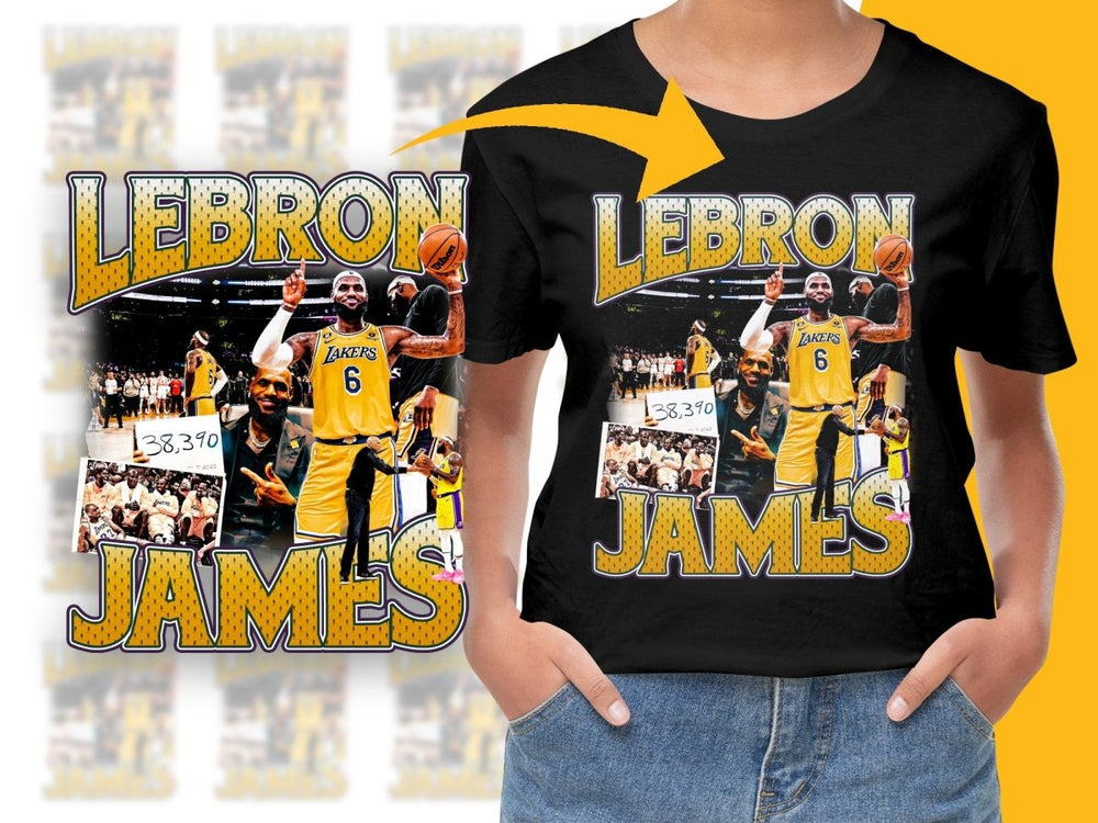 Basketball Legend Los Angeles Lakers Lebron James Bootleg Graphic PNG File - Teepew