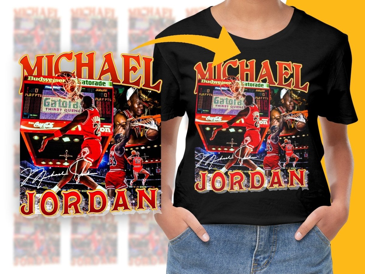 Basketball Legend Michael Jordan Chicago Bulls Bootleg Graphic PNG File - Teepew