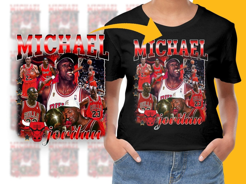 Basketball Legend Michael Jordan Chicago Bulls Bootleg Graphic PNG File - Teepew