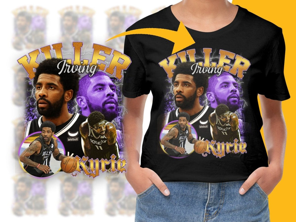 Basketball Star Brooklyn Nets Killer Kyrie Irving Bootleg PNG File - Teepew