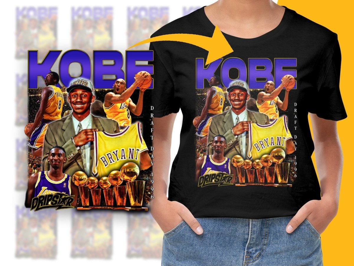 Basketball Star Los Angeles Lakers Kobe Bryant Bootleg PNG File - Teepew