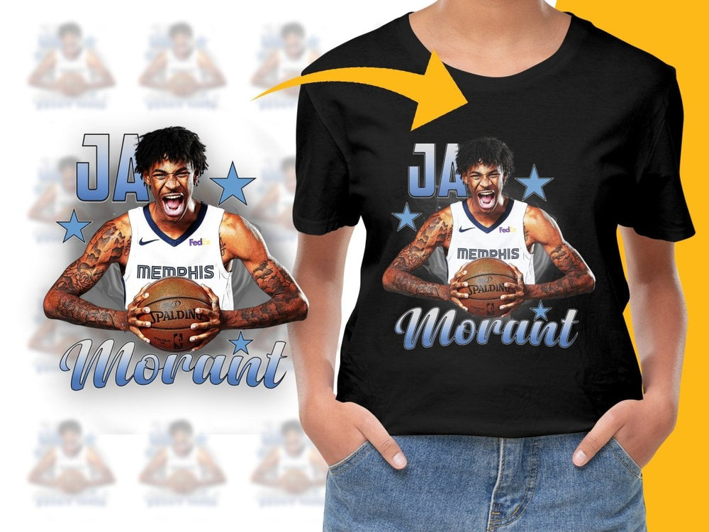 Basketball Superstar Ja Morant Memphis Grizzlies Bootleg Graphic PNG File - Teepew
