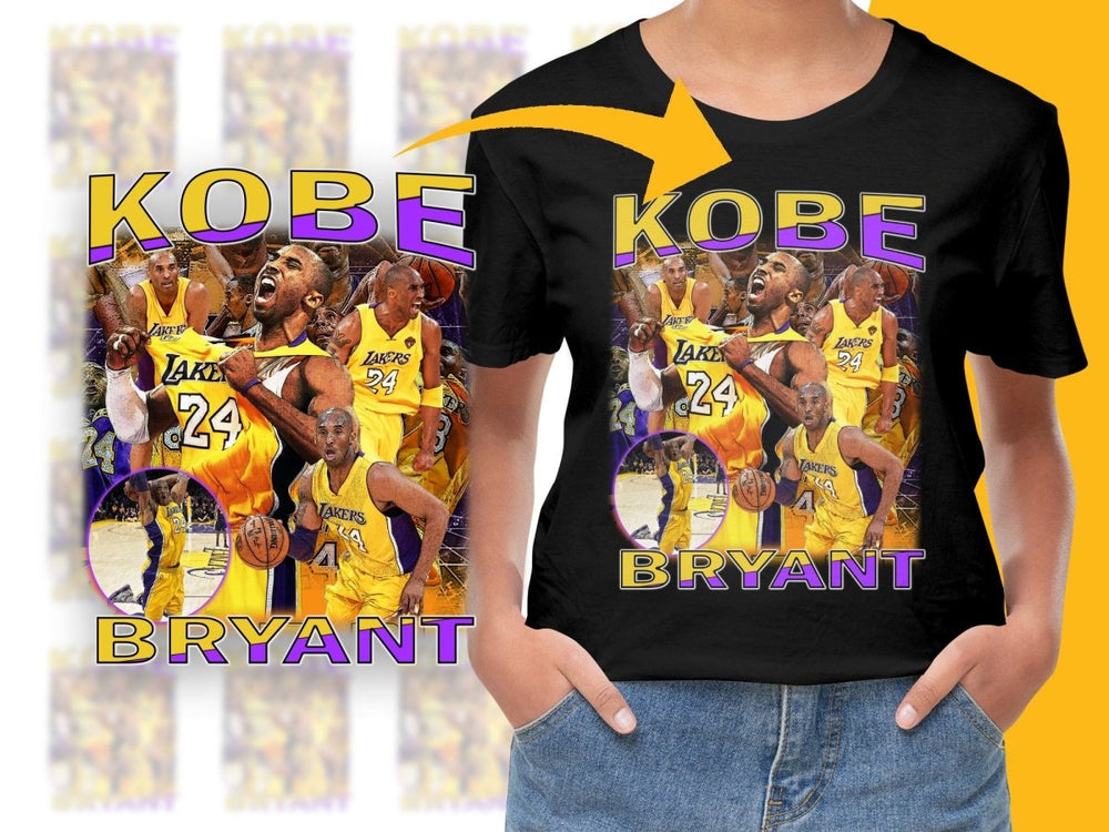 Basketball Superstar Kobe Bryant Los Angeles Lakers Bootleg PNG File - Teepew