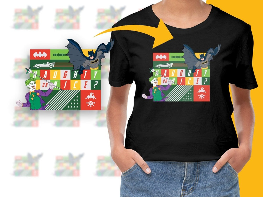 Batman and Joker Naughty or Nice Christmas PNG File - Teepew