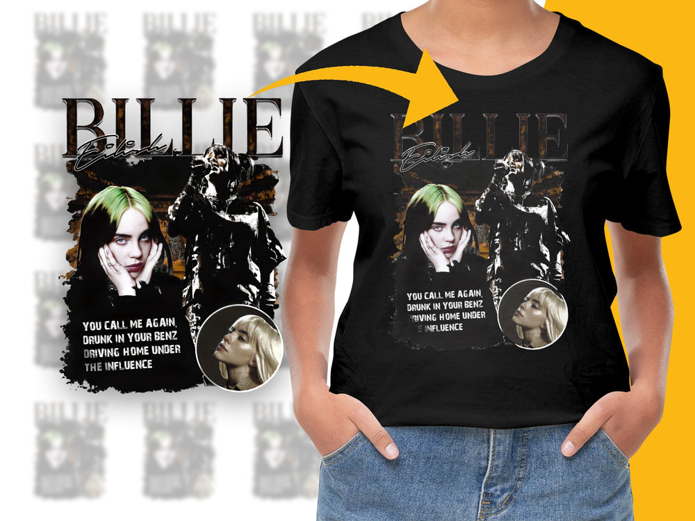 Billie Eilish Inspired T-Shirt, Graphic Tee, Pop Music Fan Merch, Trendy Celebrity Shirt Design, Unique Gift Idea for Fans