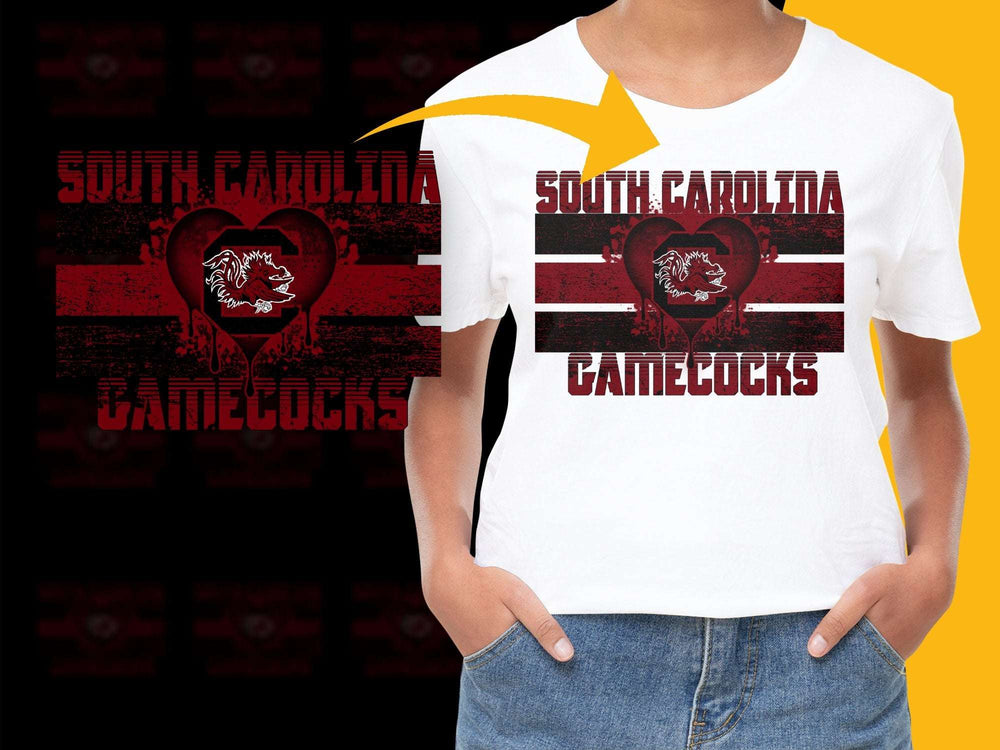 South Carolina Gamecocks T-Shirt, Vintage Logo, College Sports Apparel, Unisex White Tee