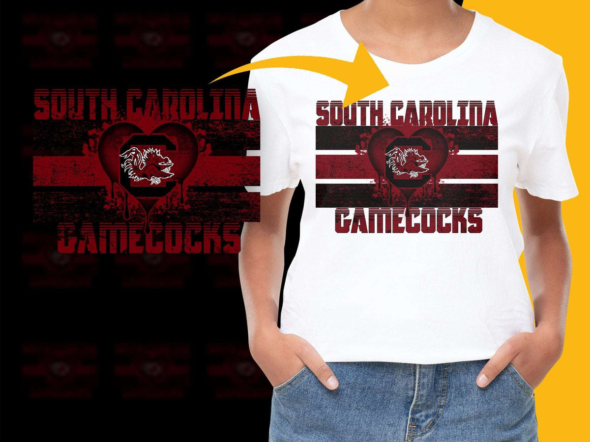 South Carolina Gamecocks T-Shirt, Vintage Logo, College Sports Apparel, Unisex White Tee