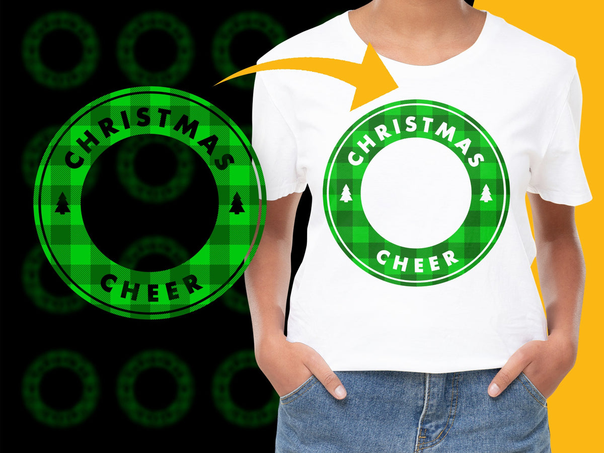 Christmas Cheer T-Shirt, Festive Holiday Tee, Green Plaid Graphic, Unisex Holiday Apparel Gift