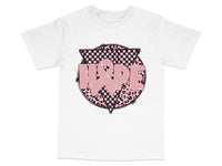 Load image into Gallery viewer, Hope Graphic T-Shirt, Pink and Black Checkered Design, Inspirational Motif, Casual Streetwear, Unisex Fashion Tee