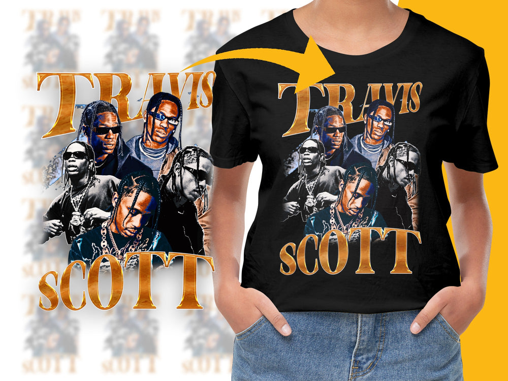 Travis Scott Graphic T-Shirt, Vintage Hip Hop Tee, Rap Music Fan Shirt, Urban Streetwear, Unisex Cotton Top