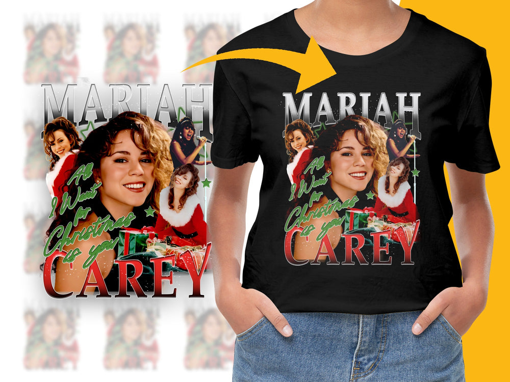 Mariah Carey Christmas T-Shirt, Vintage Holiday Music Tee, Festive Pop Singer Graphic Shirt
