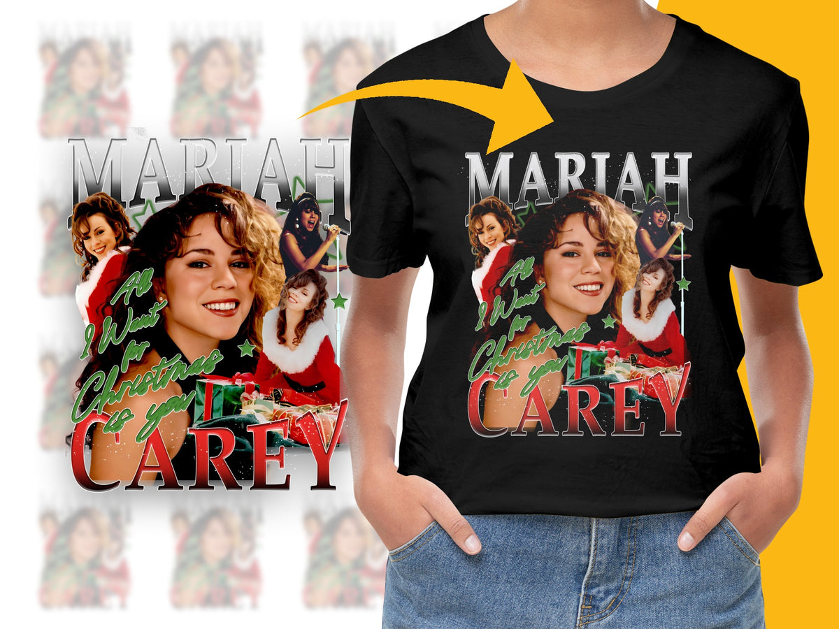 Mariah Carey Christmas T-Shirt, Vintage Holiday Music Tee, Festive Pop Singer Graphic Shirt