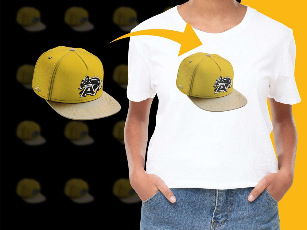 Trendy Yellow Baseball Cap and White T-Shirt Combo, Casual Sports Apparel Set