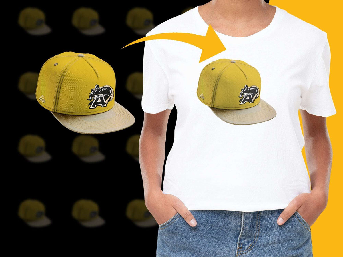 Trendy Yellow Baseball Cap and White T-Shirt Combo, Casual Sports Apparel Set