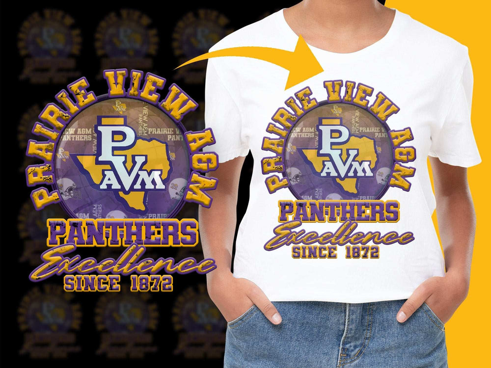 Prairie View AandM University T-Shirt, Panthers Excellence Since 1872 Graphic Tee