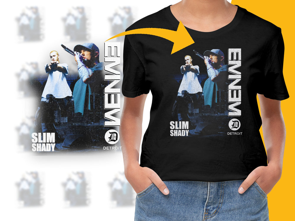 Vintage Eminem T-Shirt, Slim Shady Detroit Graphic Tee, Hip Hop Music Fan Apparel, Retro Concert Merchandise, Unisex Clothing