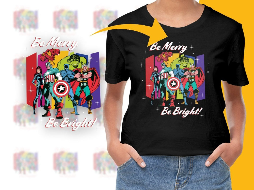 Be Merry Be Bright Christmas Characters Digital - Teepew
