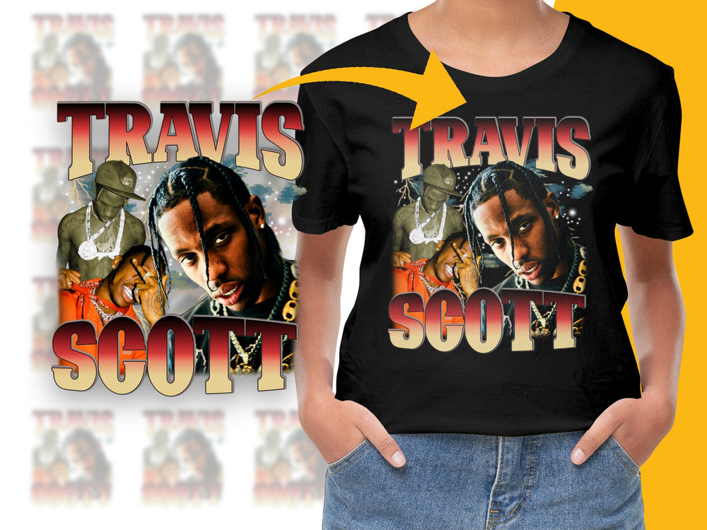 Travis Scott Inspired Graphic T-Shirt, Hip Hop Merch, Vintage Style Rap Tee, Music Fan Gift Idea