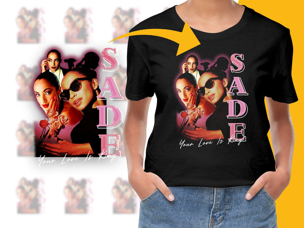 Vintage Sade Band T-Shirt, 'Your Love Is King' Graphic Tee, Retro Music Fan Apparel, 80s Pop Icon Fashion, Unisex Clothing