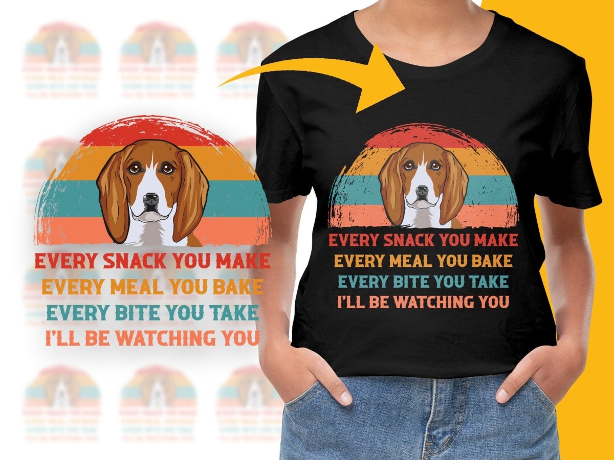Beagle Dog Watching You Graphic PNG File - Teepew