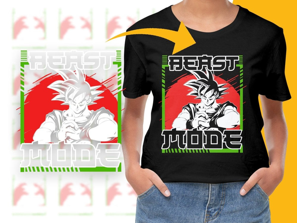 Beast Mode Goku Character Custom Graphic PNG File - Teepew