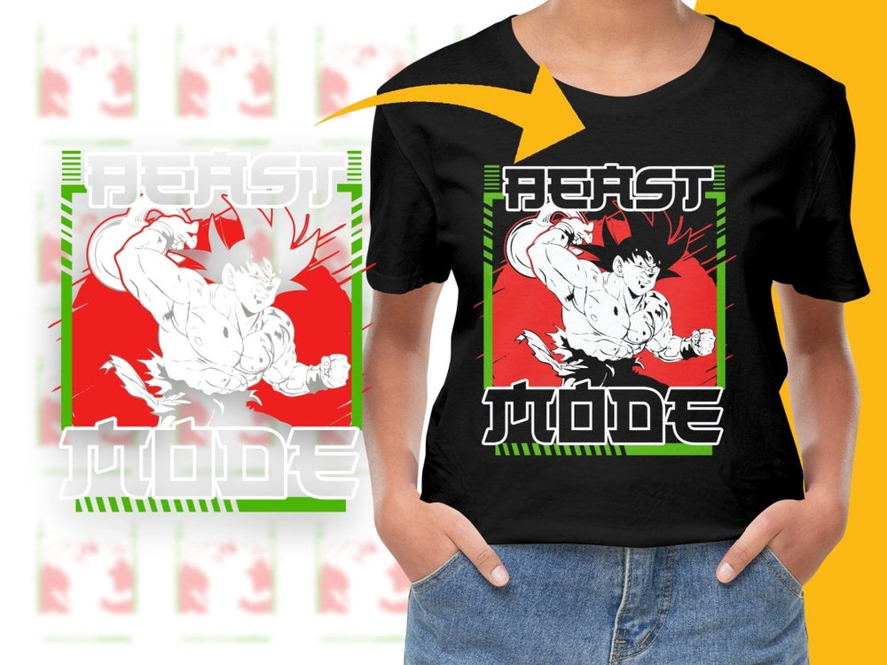 Beast Mode Goku Graphic Design Men's PNG File - Teepew