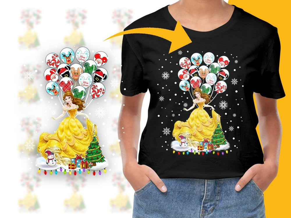 Beautiful Belle Christmas Themed Art Women's PNG File - Teepew