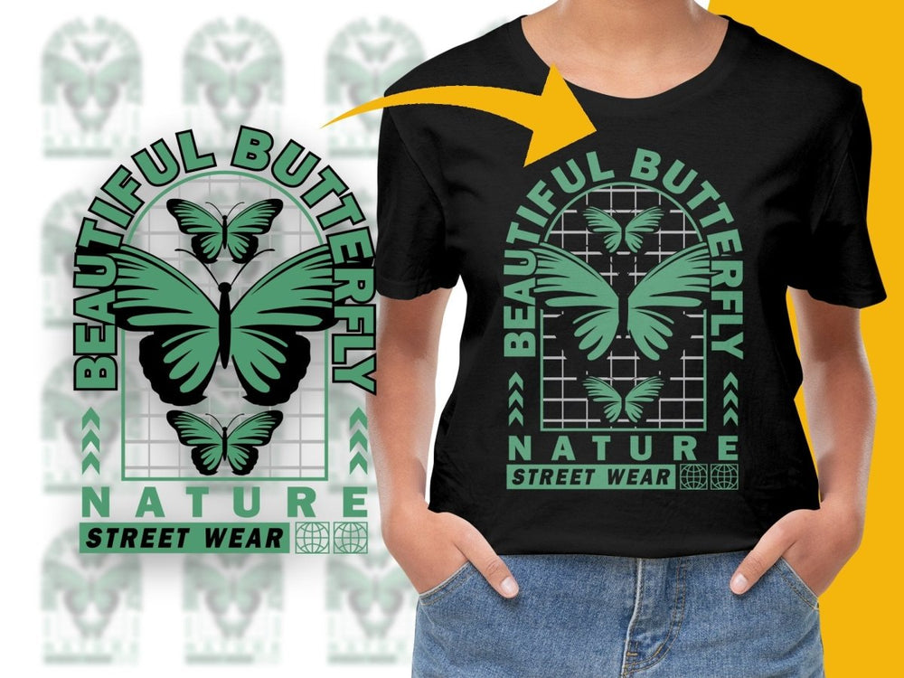 Beautiful Butterfly Nature Street Wear PNG File - Teepew