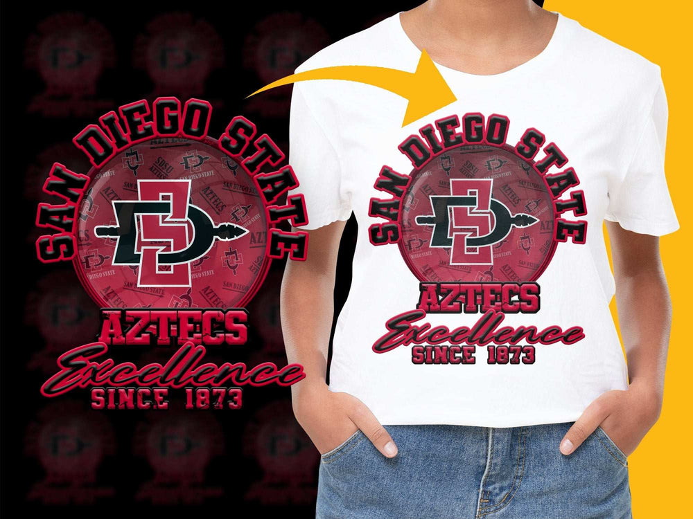 San Diego State University Aztecs T-Shirt, Excellence Since 1873 Graphic Tee, Unisex College Apparel