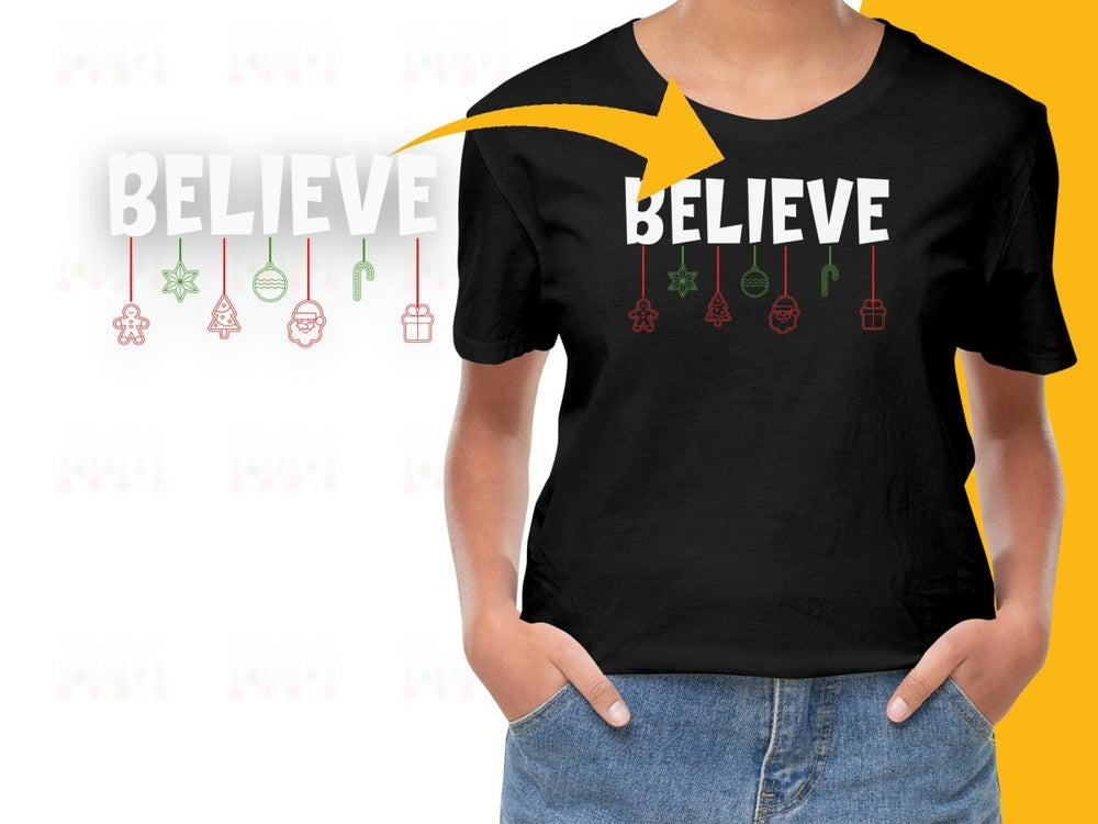 Believe Christmas PNG File - Teepew