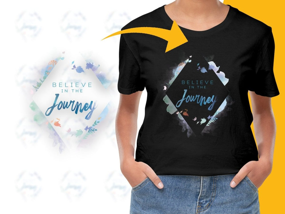 Believe in the Journey Artistic Quote PNG File - Teepew