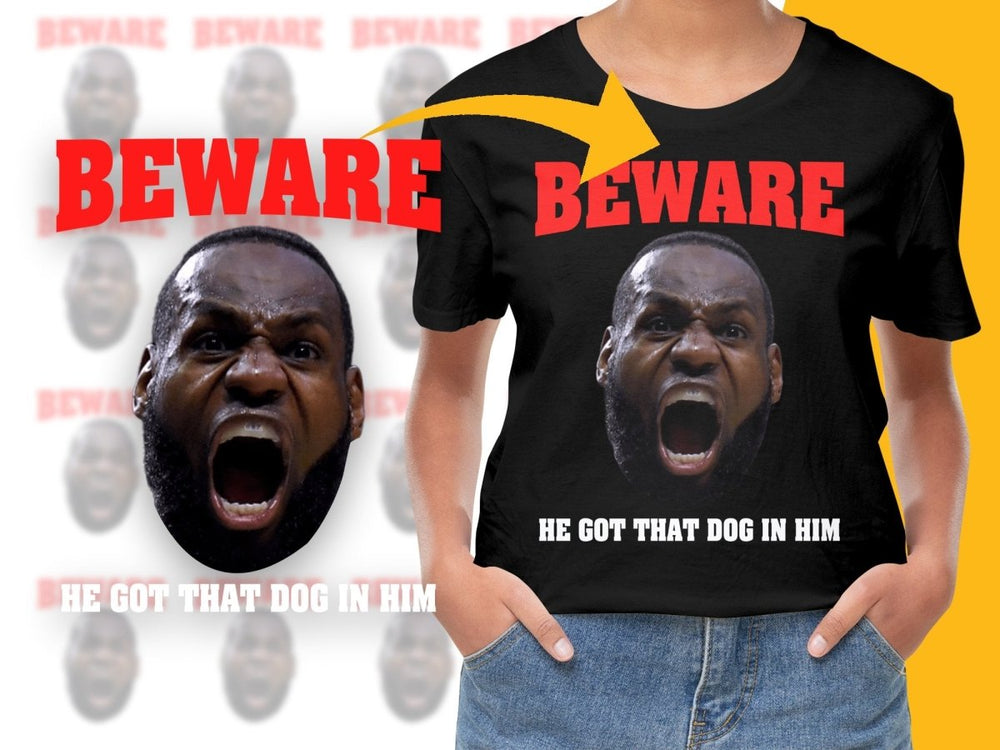 Beware Fearsome King Lebron James Basketball Star Graphic PNG File - Teepew