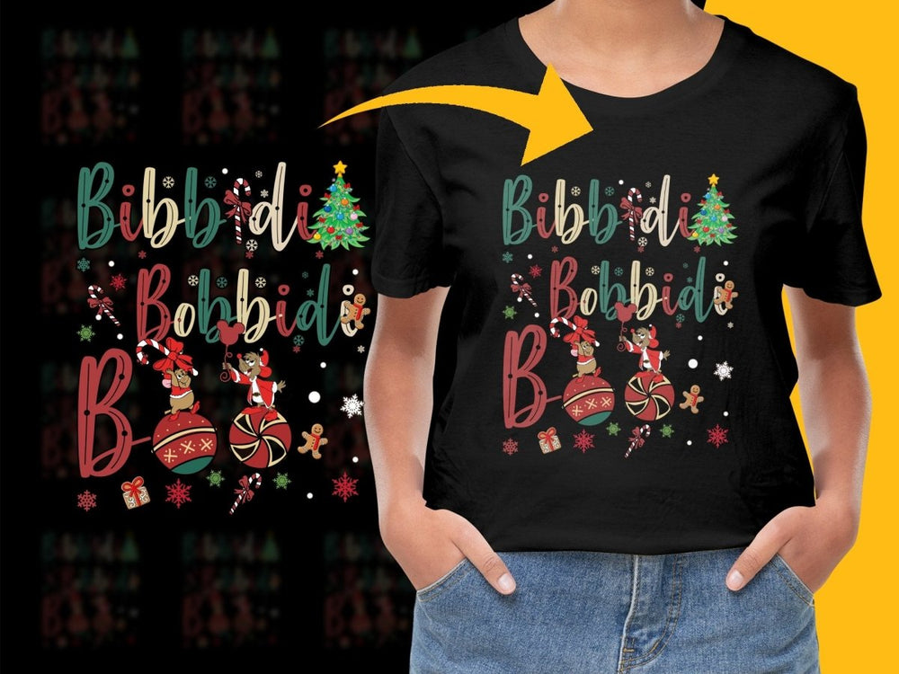 Bibbidi Bobbidi Christmas PNG File Festive Graphic Tee - Teepew