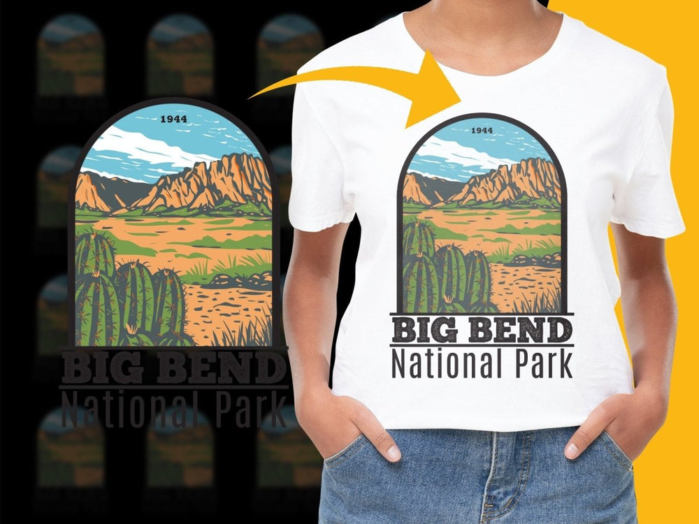 Big Bend National Park Scenic View Graphic Png Digital Download - Teepew