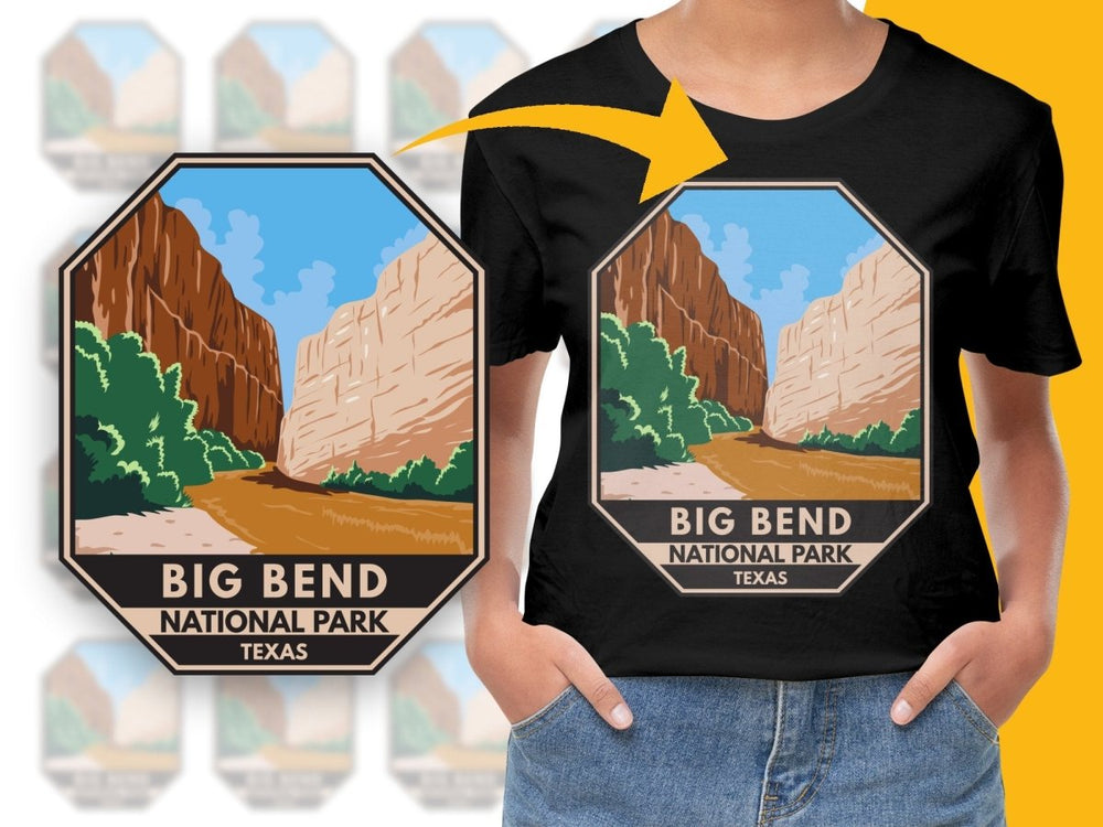 Big Bend National Park Texas Scenic Graphic Png Digital Download - Teepew