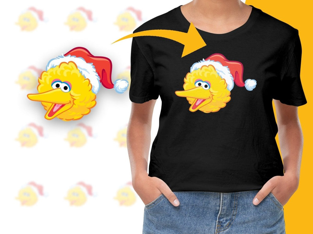Big Bird in Santa Hat for Christmas PNG File - Teepew