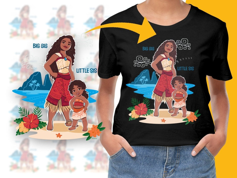Big Sis Little Sis Moana and Moana Little PNG File - Teepew