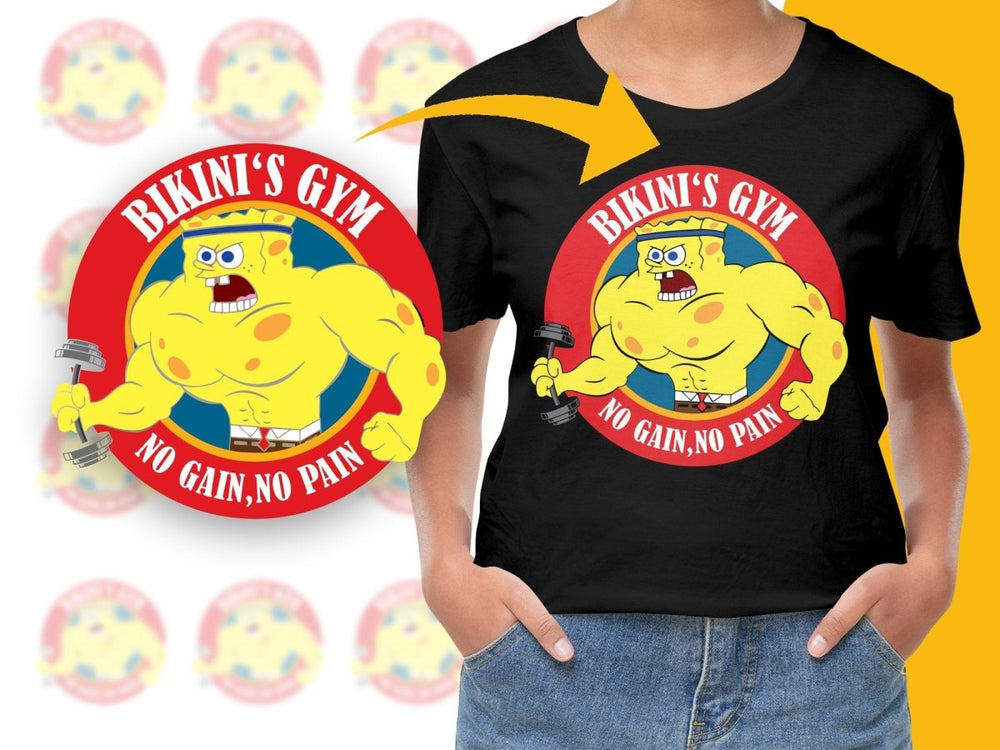 Bikini's Gym No Gain No Pain Graphic PNG File - Teepew