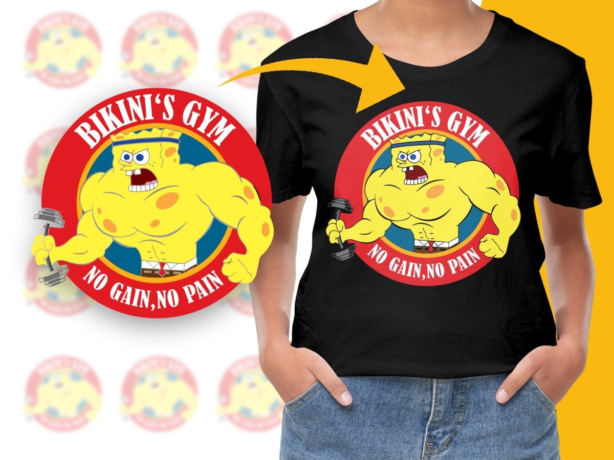 Bikini's Gym No Gain No Pain Graphic PNG File - Teepew