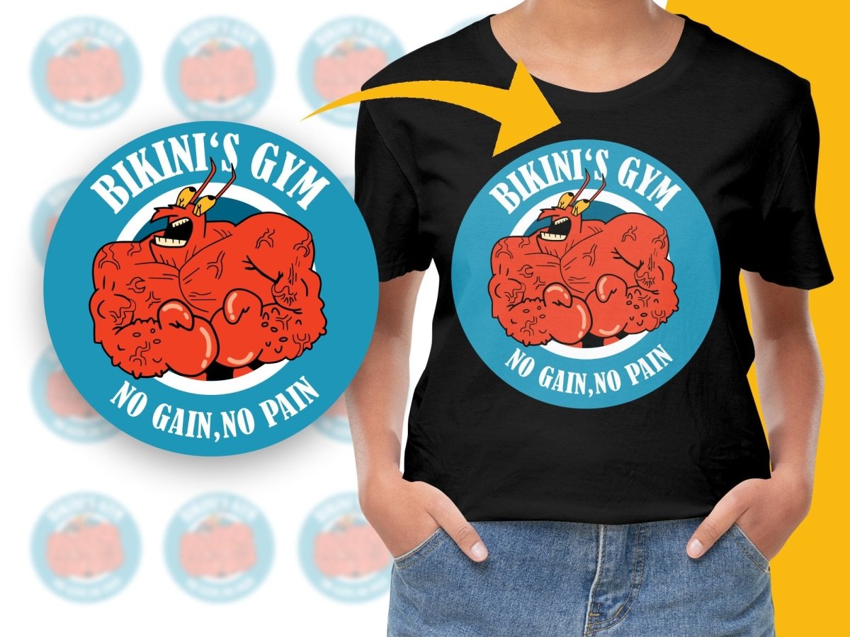 Bikini's Gym No Gain No Pain PNG File - Teepew