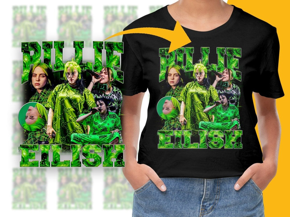 Billie Eilish Graphic Music Artist Bootleg PNG File - Teepew