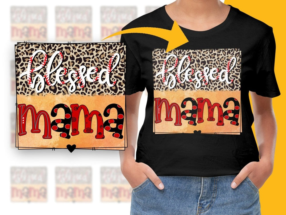 Blessed Mama Leopard and Polka Dot Design PNG File - Teepew