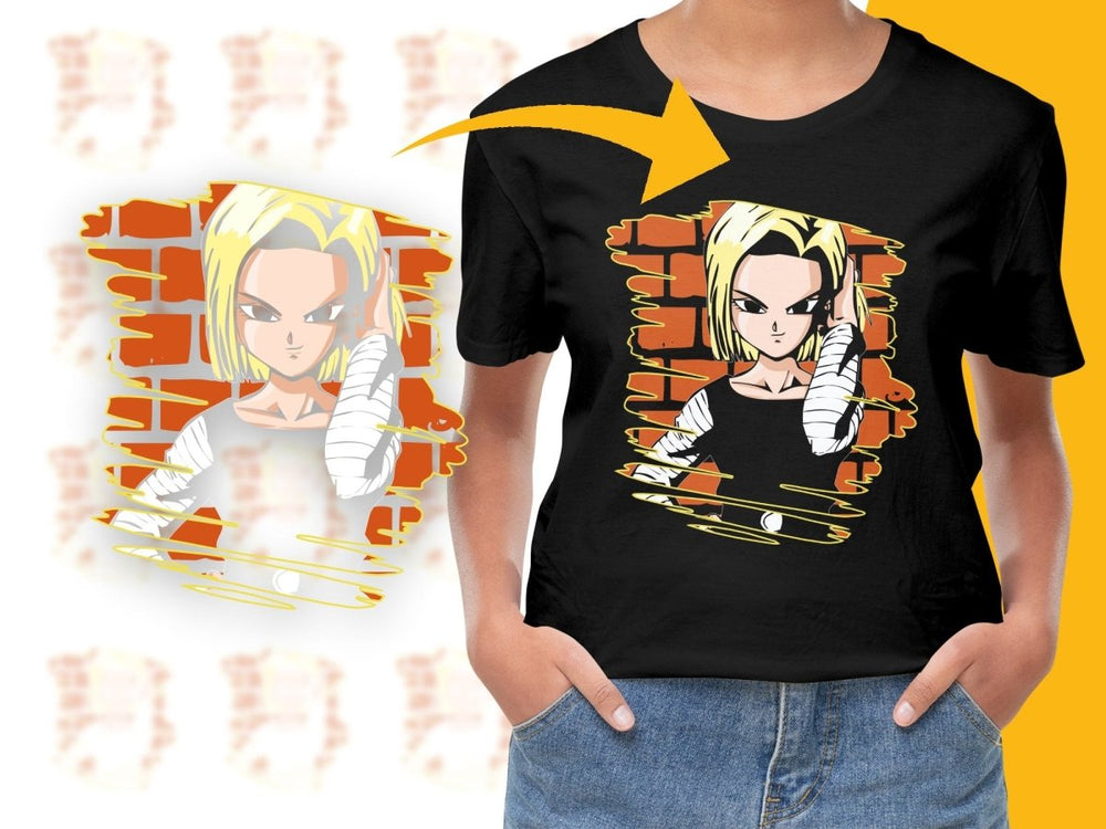 Blonde Android Character Design Cool PNG File - Teepew