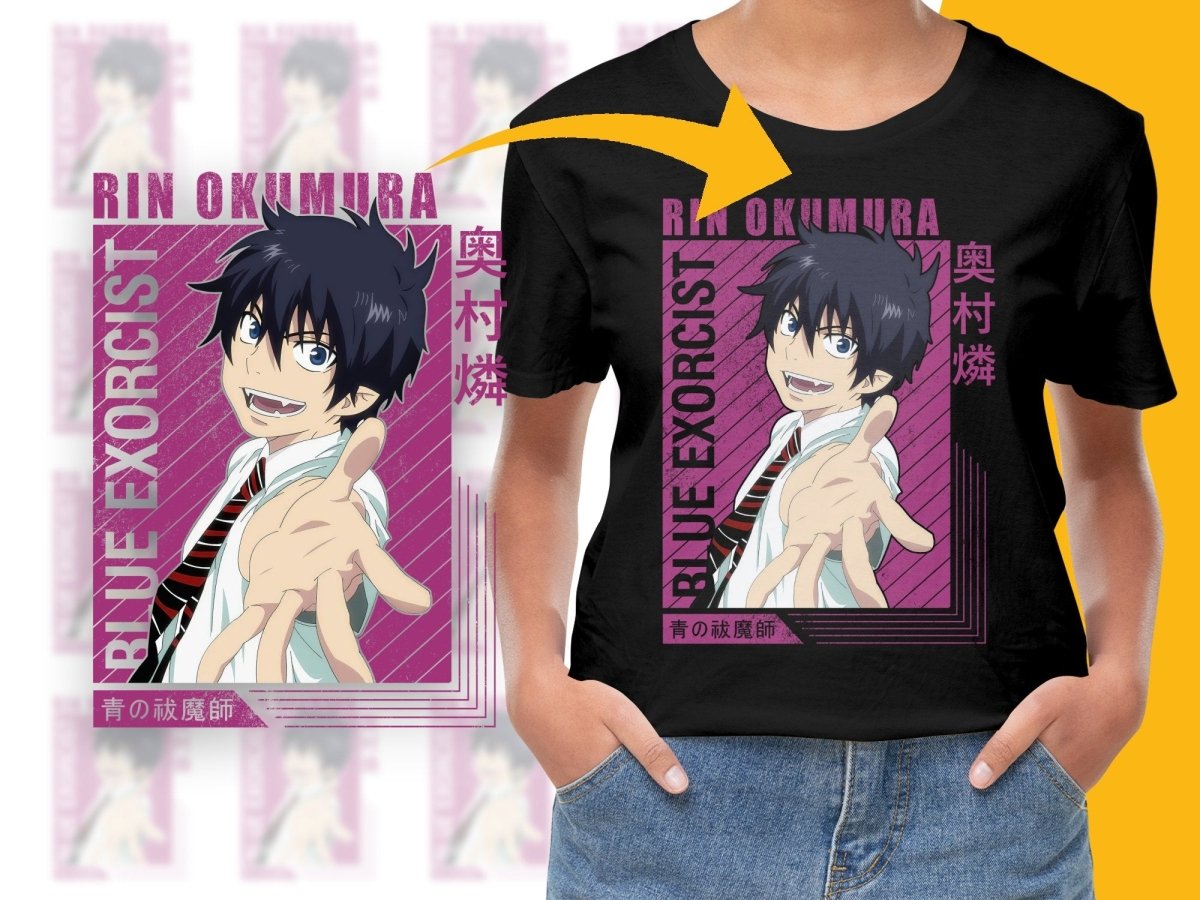 Blue Exorcist Rin Okumura Anime Character PNG Digital - Teepew