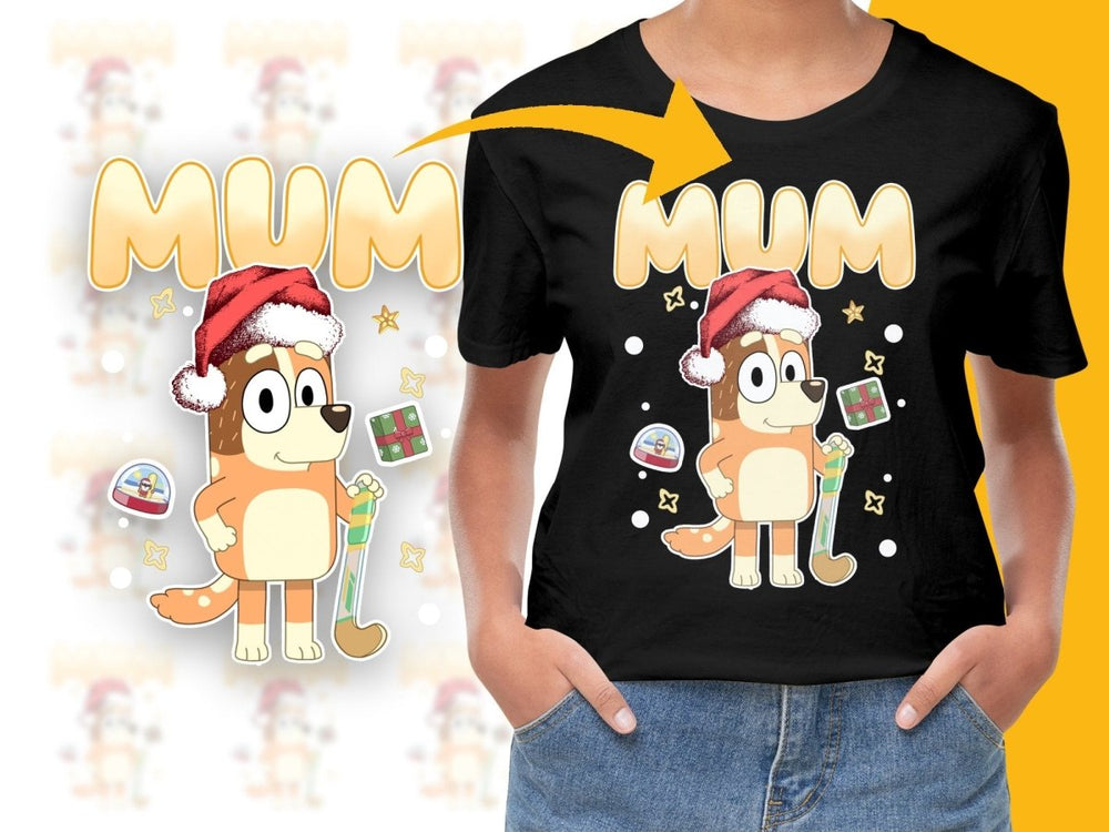 Bluey Christmas Mum PNG File - Teepew